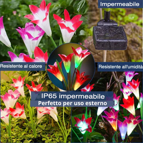 Gigli Solari Decorativi LED a Energia Solare per Giardino - immagine 2