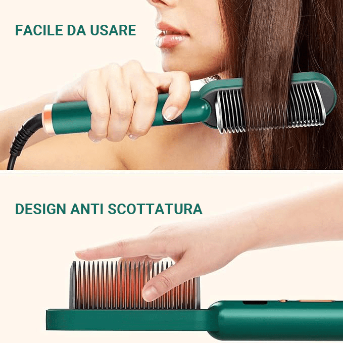 Spazzola Lisciante 2 in 1 con Tecnologia Ionica - Capelli Perfetti - immagine 3
