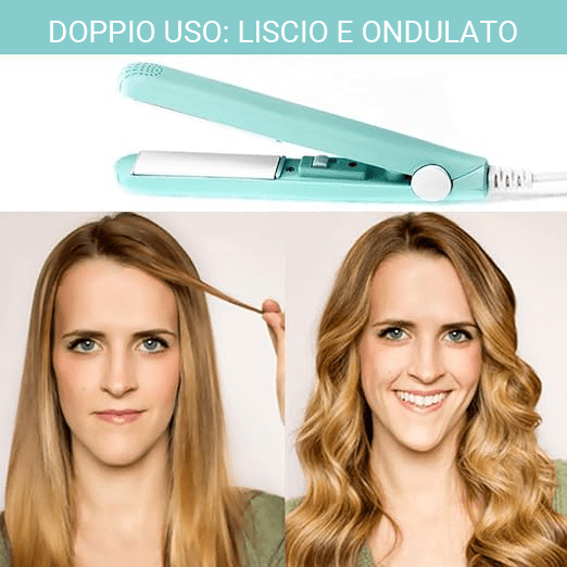Mini Piastra Portatile in Ceramica – Capelli Lisci e Ricci Ovunque - immagine 3