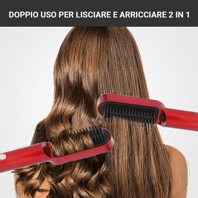 Spazzola Lisciante 2 in 1 con Tecnologia Ionica - Capelli Perfetti - immagine 7