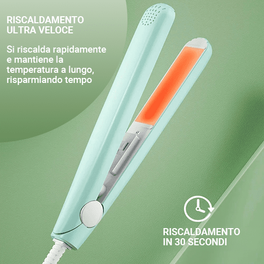 Mini Piastra Portatile in Ceramica – Capelli Lisci e Ricci Ovunque - immagine 6