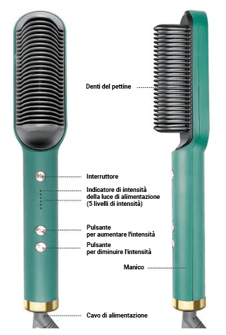 Spazzola Lisciante 2 in 1 con Tecnologia Ionica - Capelli Perfetti - immagine 6