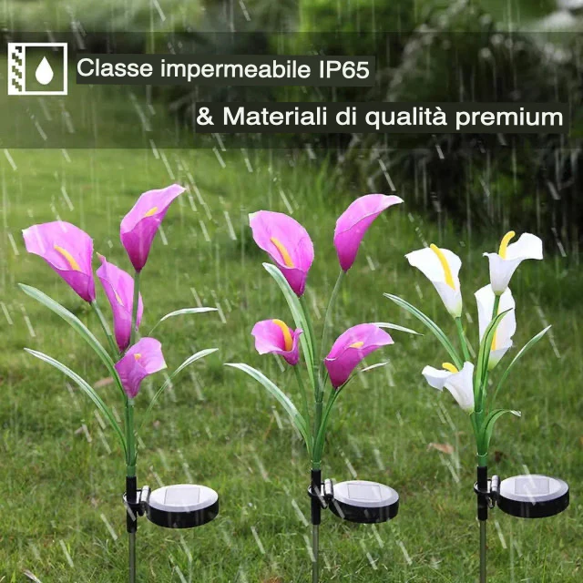 Gigli Solari Decorativi LED a Energia Solare per Giardino - immagine 4