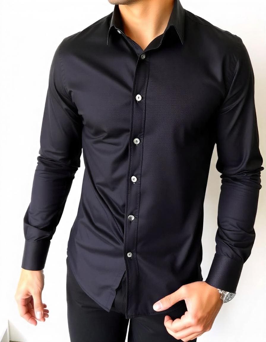 Camicia Uomo Maniche Lunghe Elegante e Traspirante - immagine 5