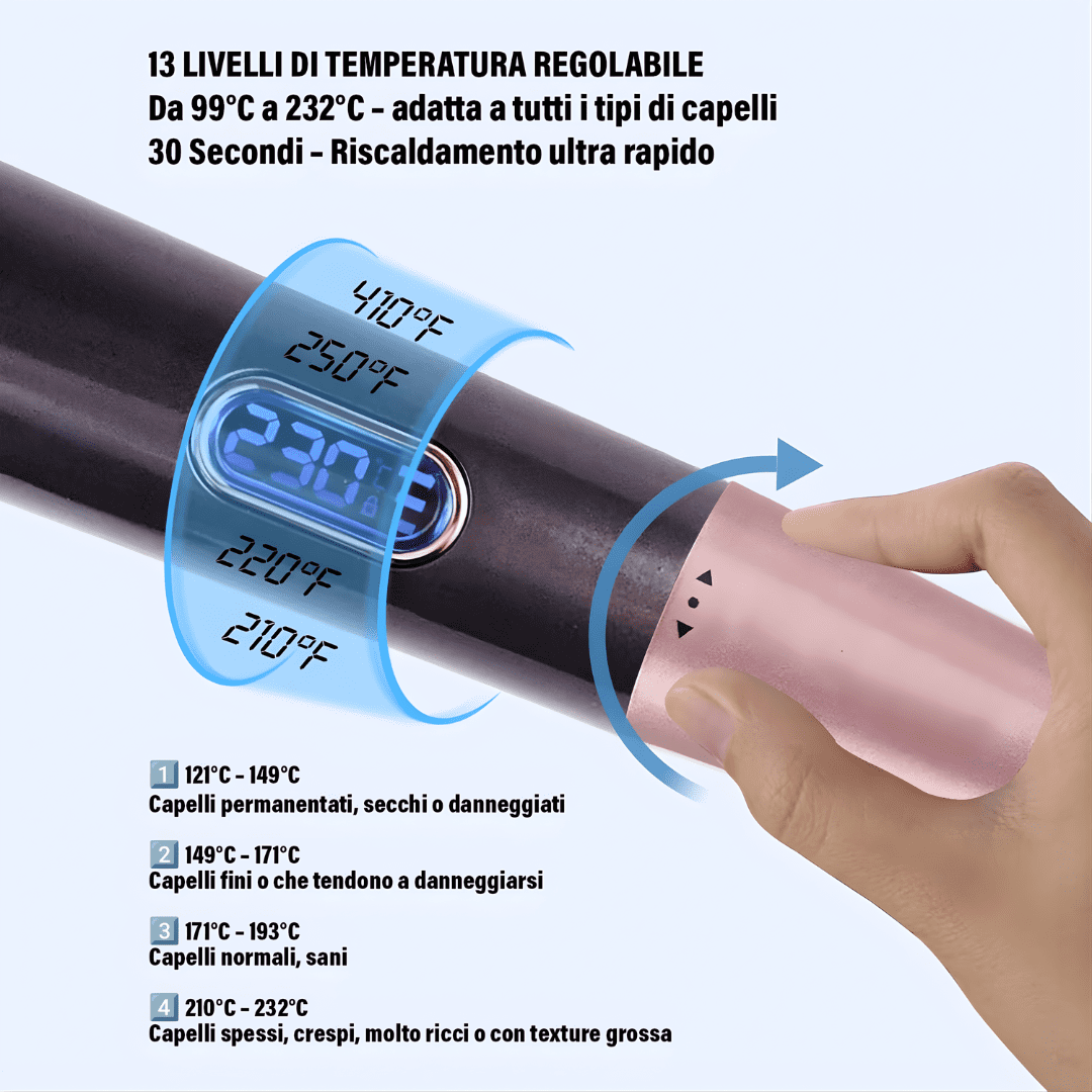 Piastra arricciacapelli 2-in-1 professionale - Lisci e Ricci Perfetti - immagine 5