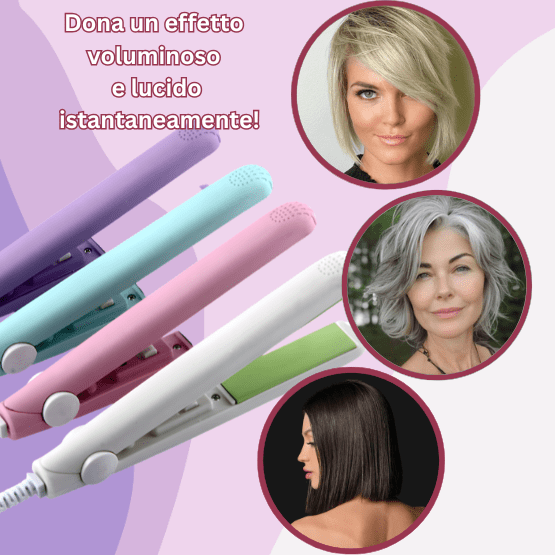 Mini Piastra Portatile in Ceramica – Capelli Lisci e Ricci Ovunque - immagine 2