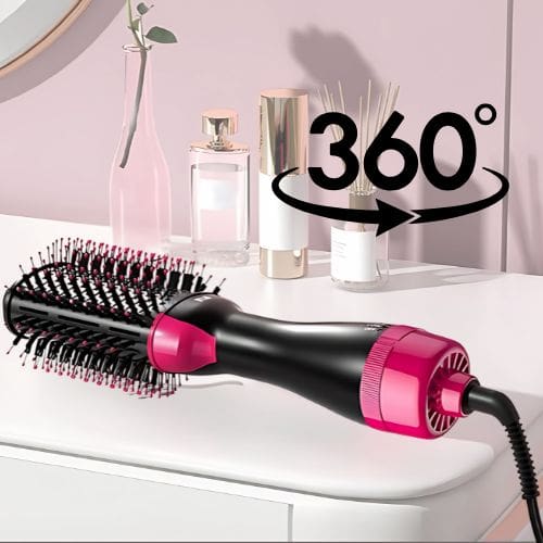 Spazzola Asciugacapelli 3 in 1 con Ioni - Asciuga, Liscia, Arriccia - immagine 6