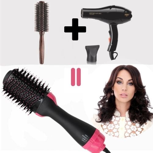 Spazzola Asciugacapelli 3 in 1 con Ioni - Asciuga, Liscia, Arriccia - immagine 5