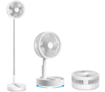 Ventilatore Pieghevole Senza Fili, 2 in 1 con Altezza Regolabile