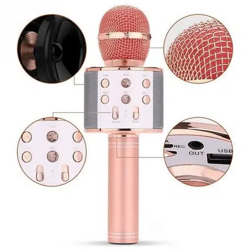 Microfono Wireless Bluetooth Karaoke con Altoparlante Integrato - immagine 5