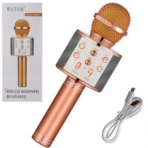 Microfono Wireless Bluetooth Karaoke con Altoparlante Integrato - immagine 3