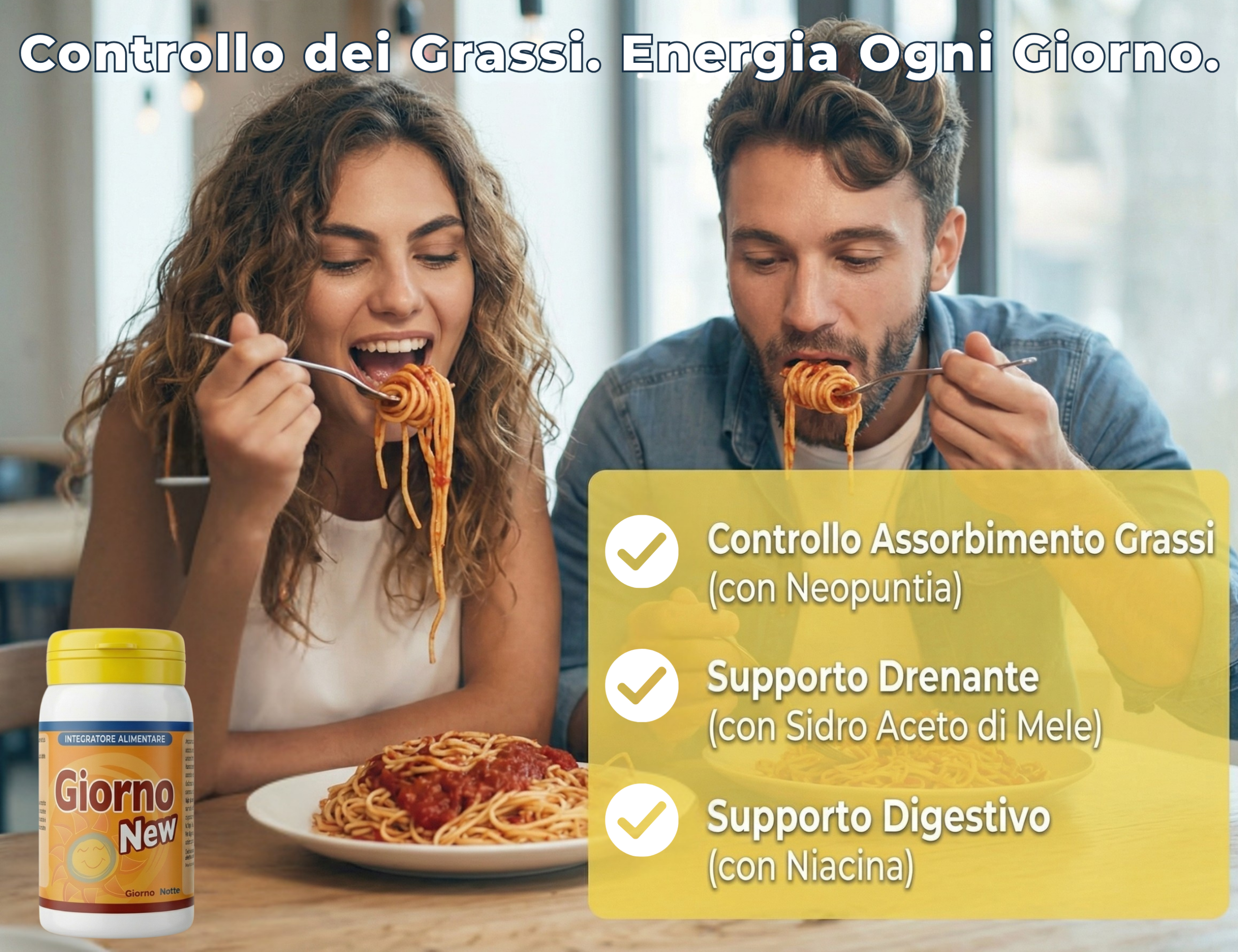 Integratore Dimagrante Giorno e Notte Forte – Trattamento Urto 24h Pancia e Fianchi (120 Compresse) - immagine 3